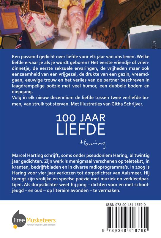 Achterkant van 100 jaar Liefde
