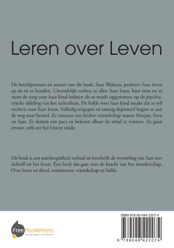 Achterkant van Leren over leven