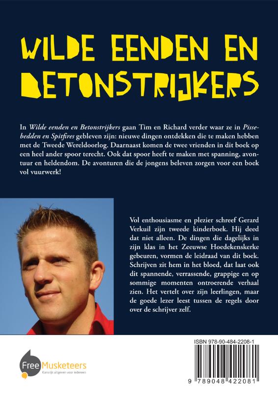 Achterkant van Wilde eenden en betonstrijkers