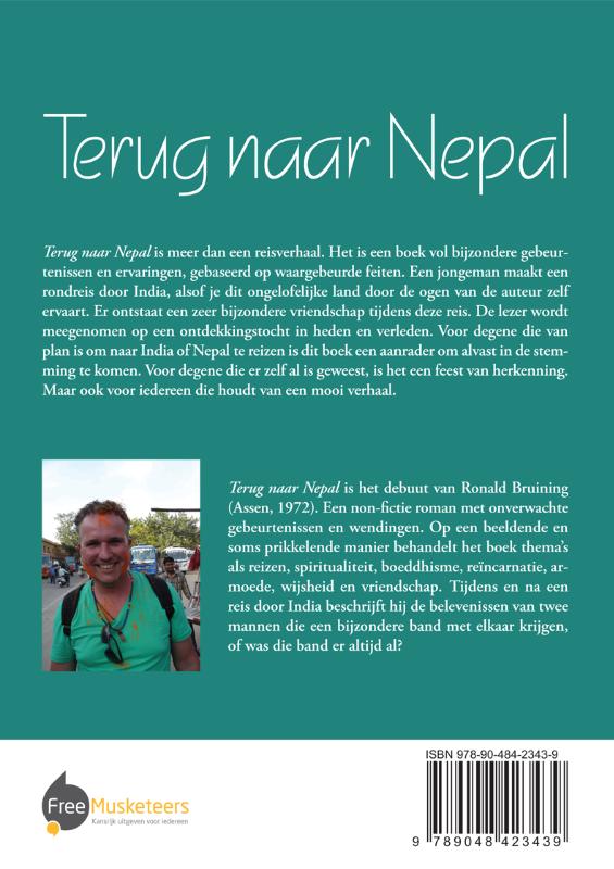 Achterkant van Terug naar Nepal