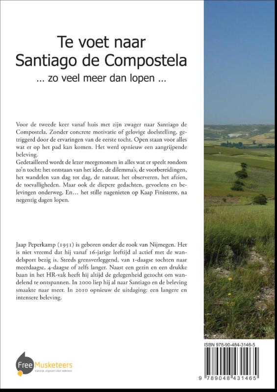 Achterkant van Te voet naar Santiago de Compostela