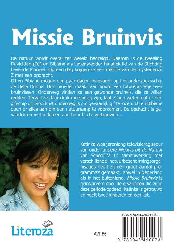 Achterkant van Missie Bruinvis