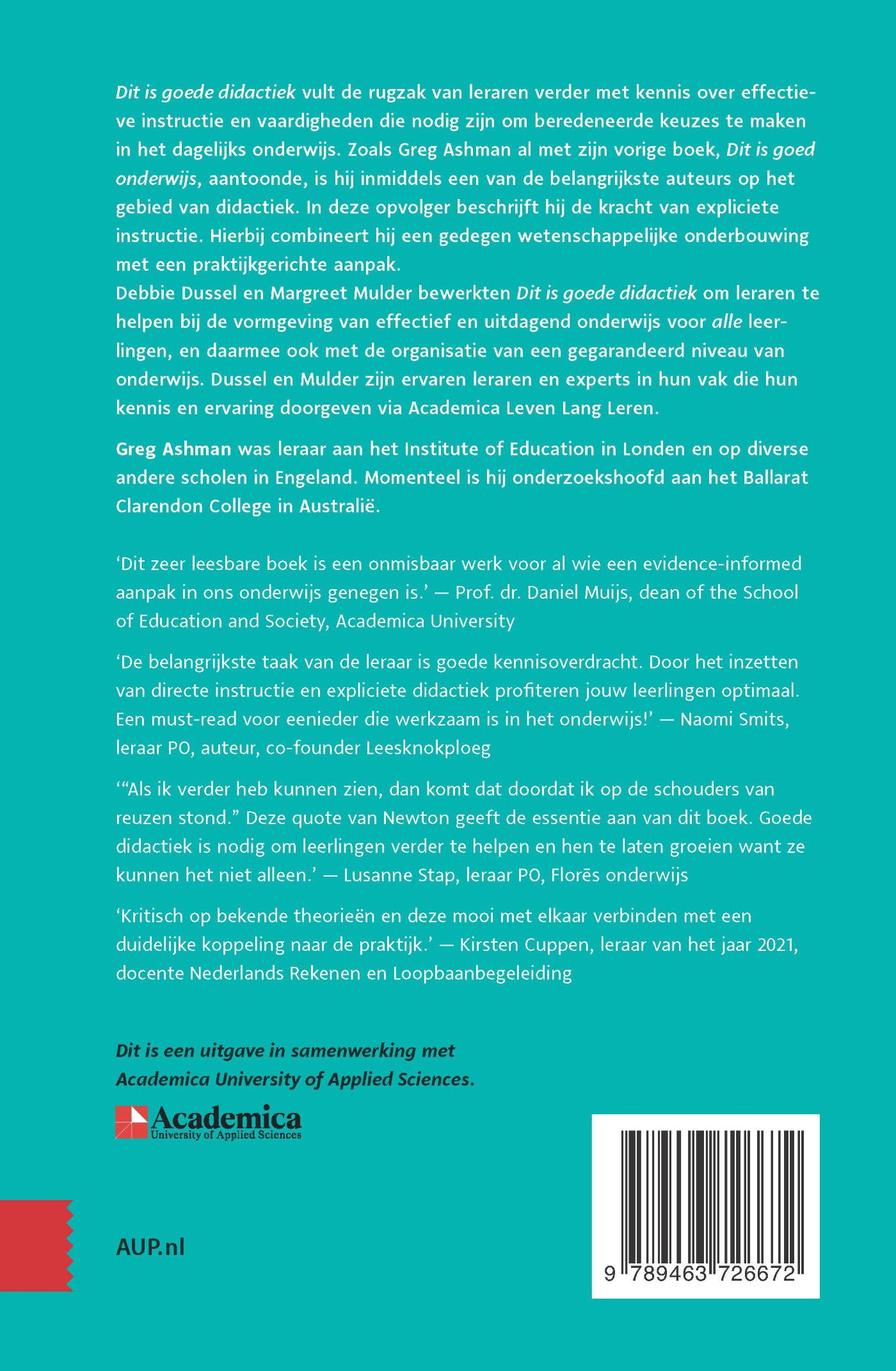 Achterkant van Dit is goede didactiek