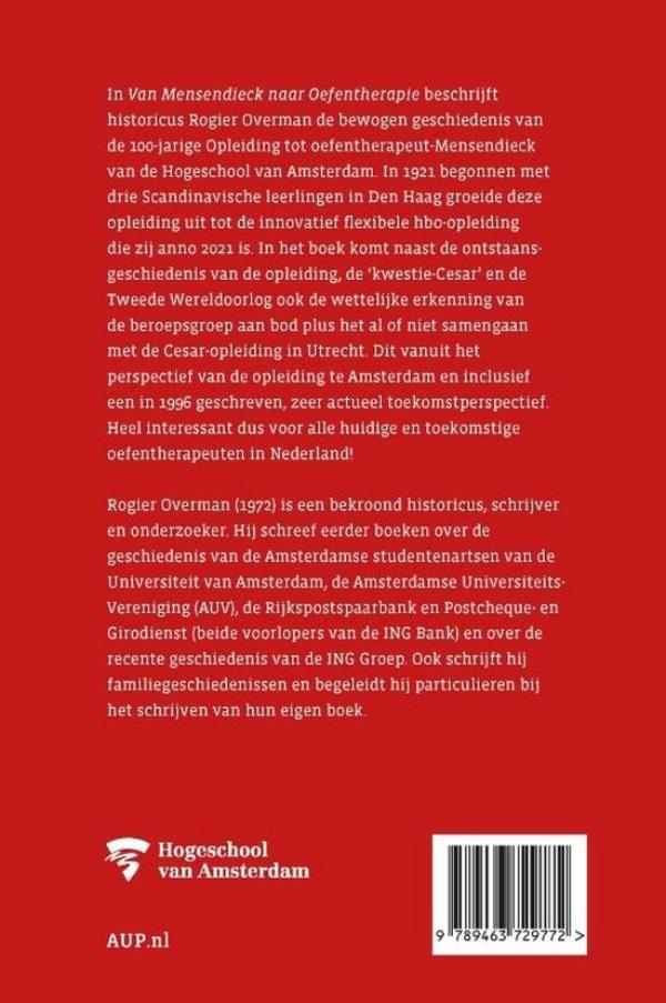 Achterkant van Van Mensendieck naar Oefentherapie