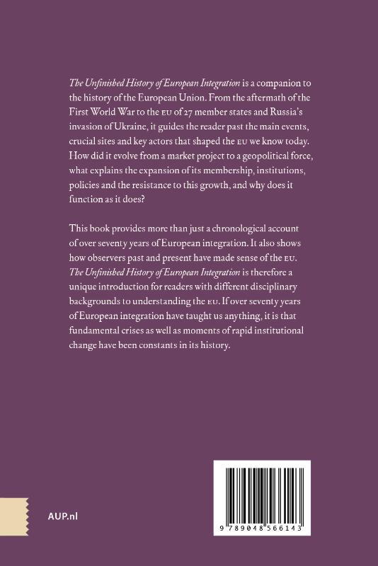 Achterkant van The Unfinished History of European Integration