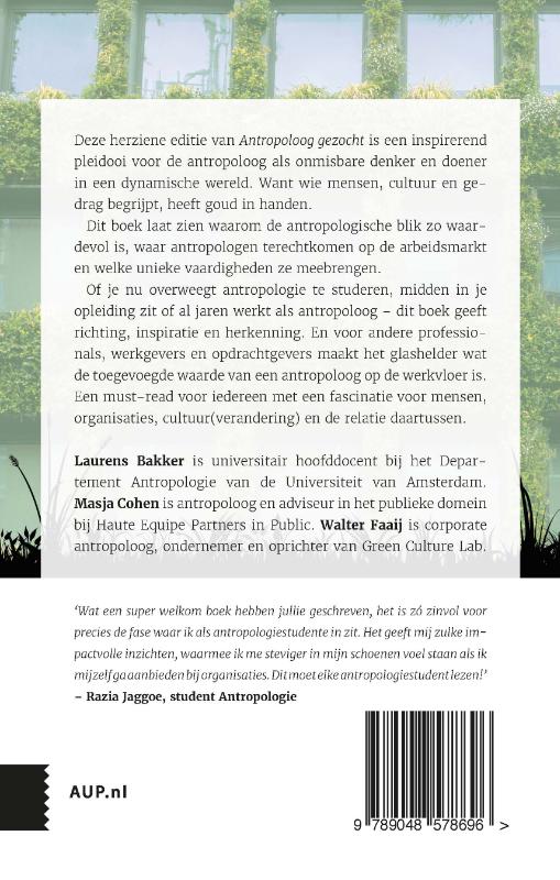 Achterkant van Antropoloog gezocht
