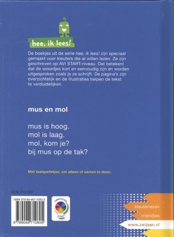 Achterkant van Mus en mol