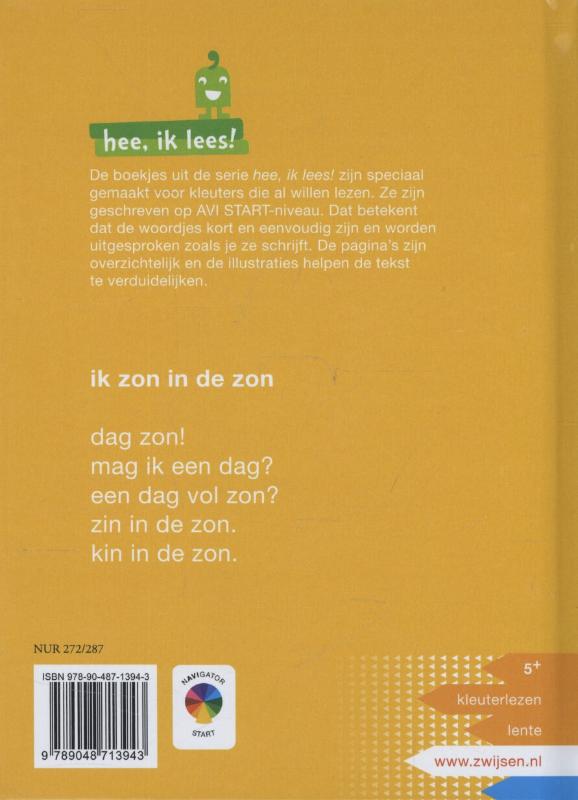 Achterkant van Ik zon in de zon