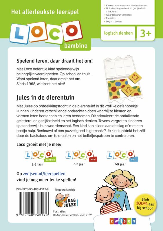 Achterkant van Loco Bambino Jules in de dierentuin