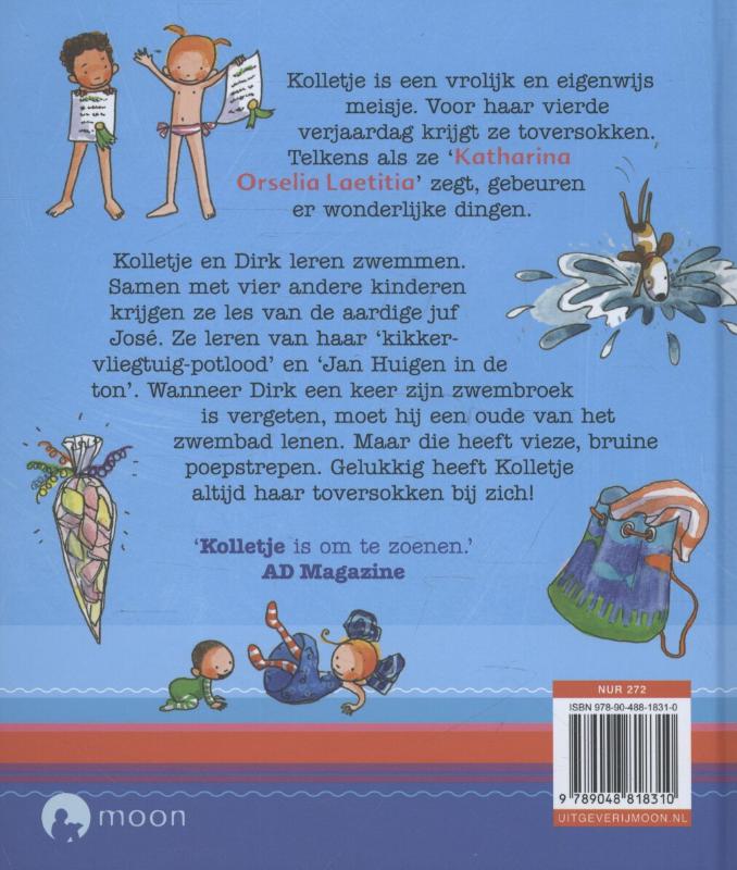 Achterkant van Kolletje leert zwemmen