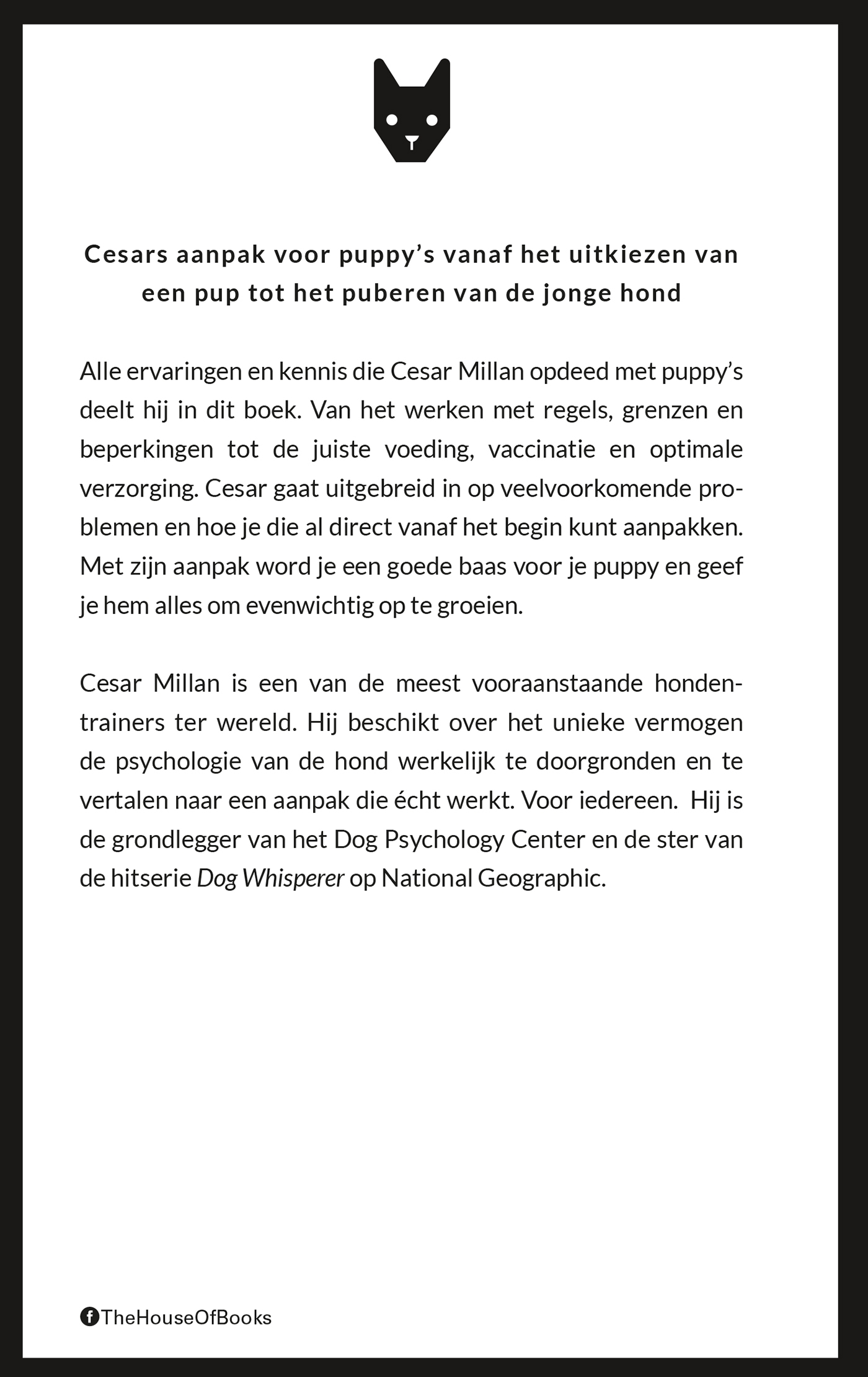 Achterkant van Cesars aanpak voor puppy's