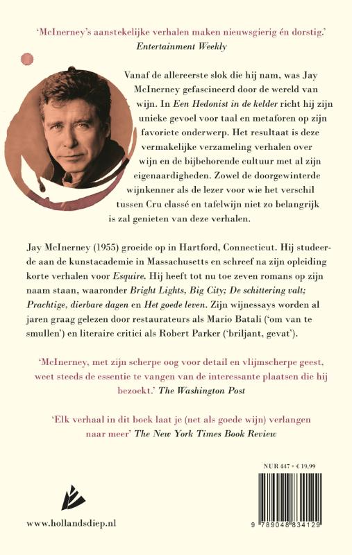 Achterkant van Een hedonist in de kelder