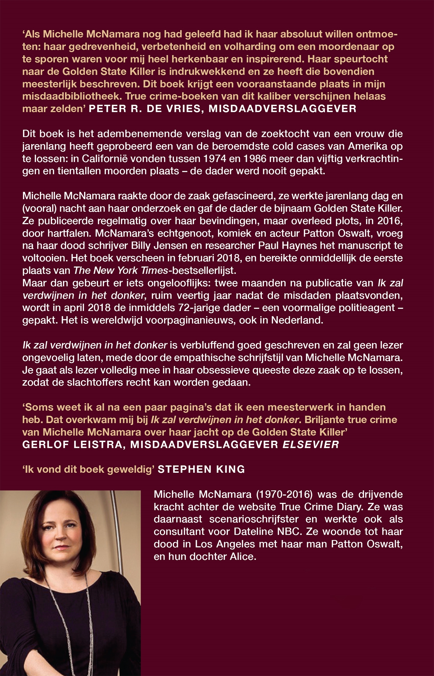 Achterkant van Ik zal verdwijnen in het donker