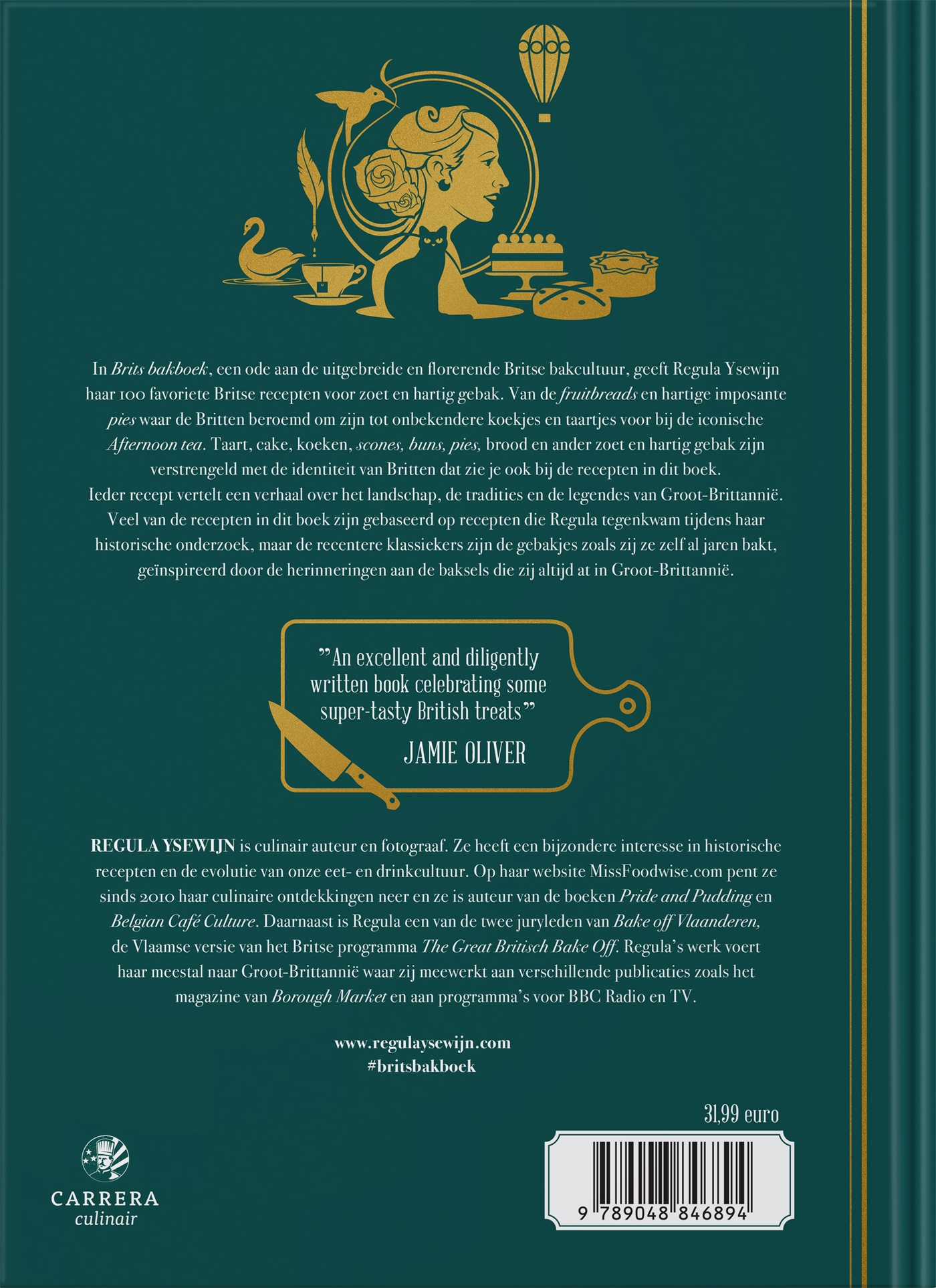 Achterkant van Brits bakboek