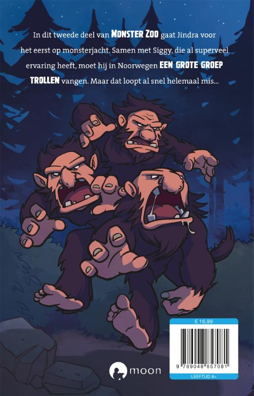 Achterkant van Op trollenjacht