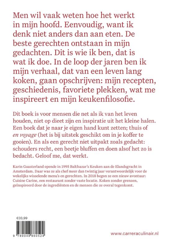 Achterkant van Cuisine Carine
