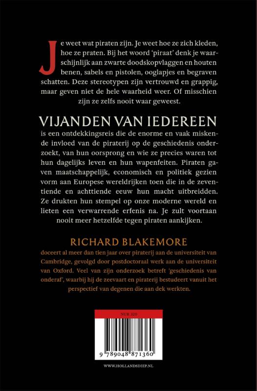 Achterkant van Vijanden van iedereen