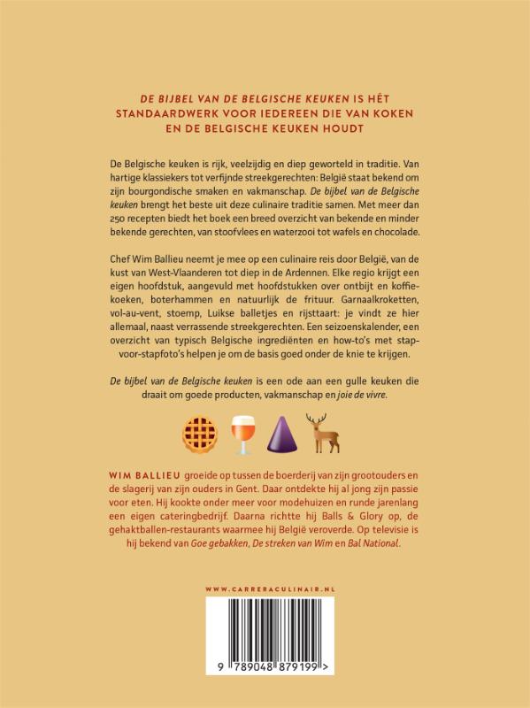 Achterkant van De bijbel van de Belgische keuken