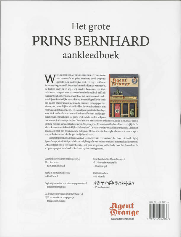 Achterkant van Het grote prins Bernhard aankleedboek