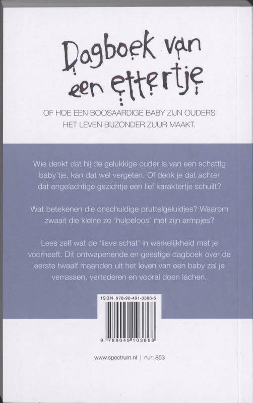 Achterkant van Dagboek van een ettertje