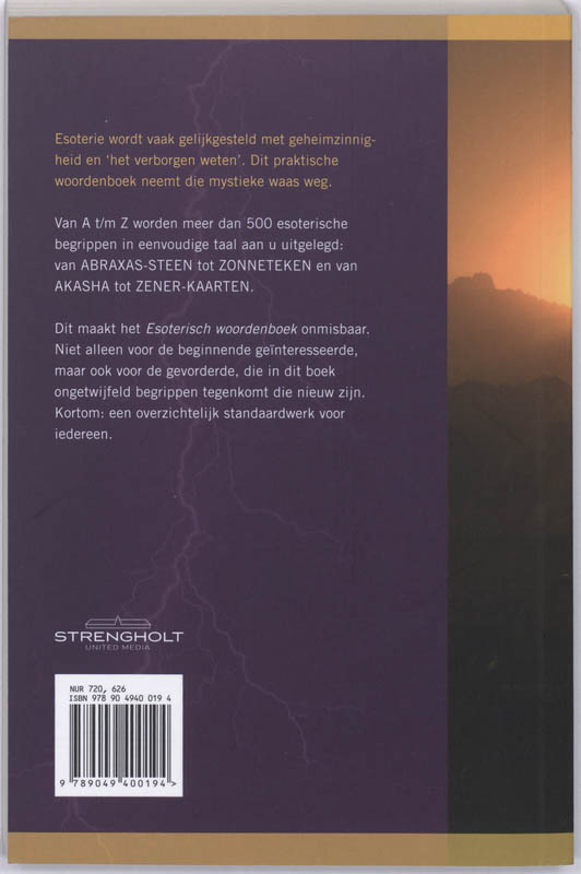 Achterkant van Esoterisch woordenboek