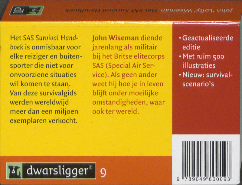 Achterkant van Het SAS survival handboek