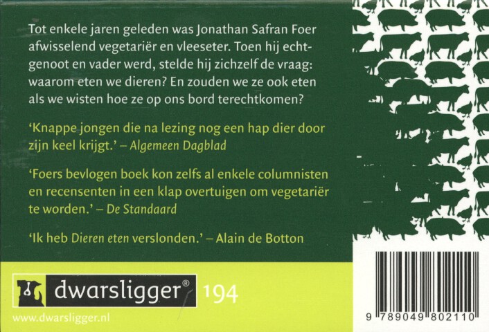Achterkant van Dieren eten
