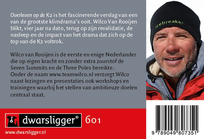 Achterkant van Overleven op de K2
