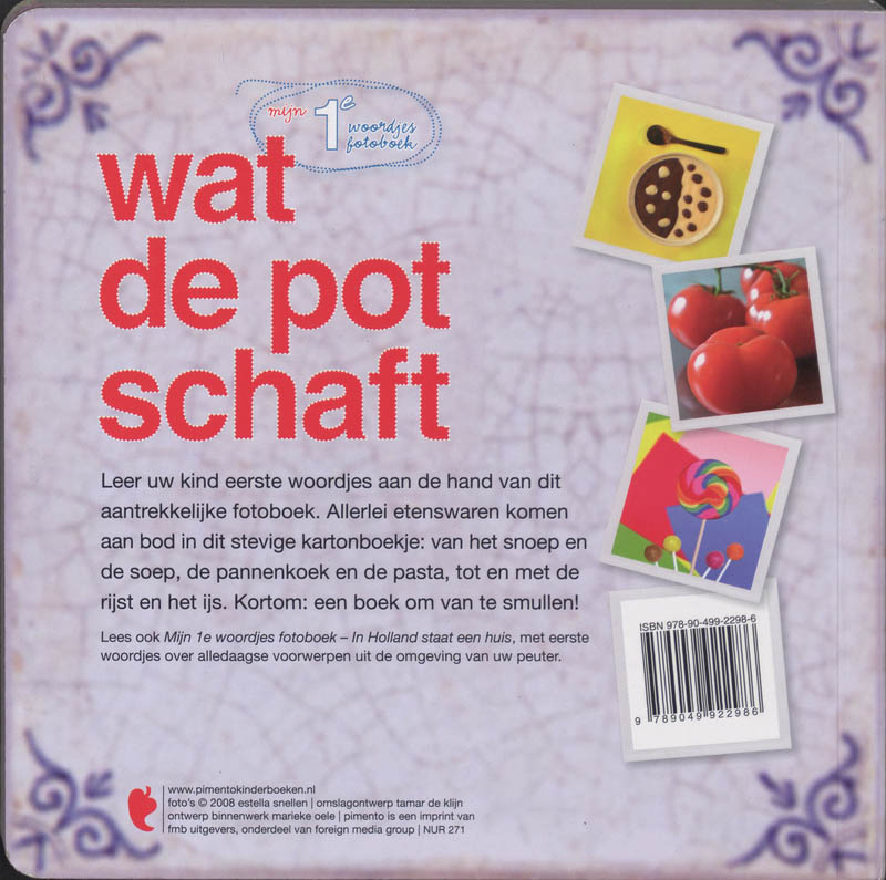 Achterkant van Wat de pot schaft