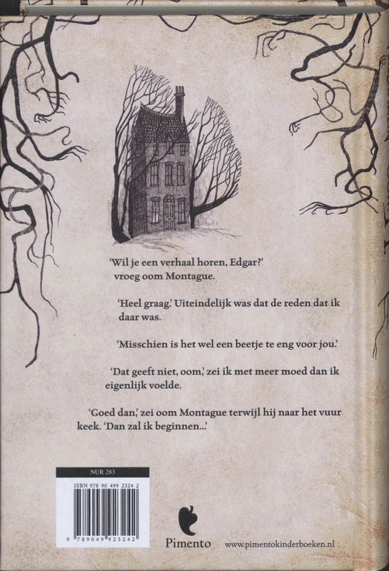 Achterkant van De verschrikkelijke verhalen van oom M.