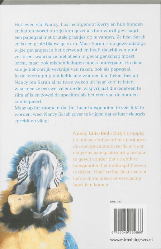 Achterkant van De papegaai die dacht dat ze een hond was