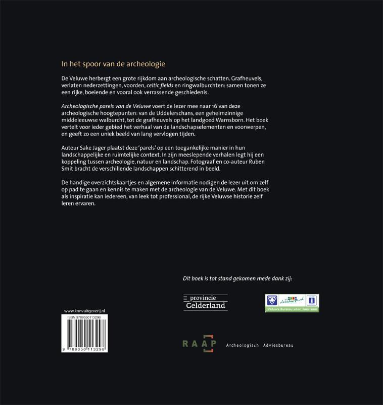Achterkant van Archeologische parels van de Veluwe