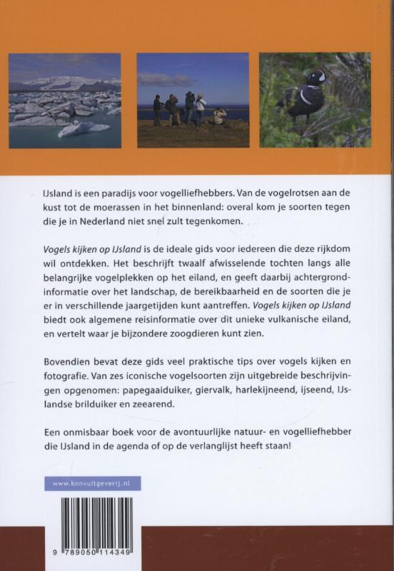 Achterkant van Vogels kijken op IJsland