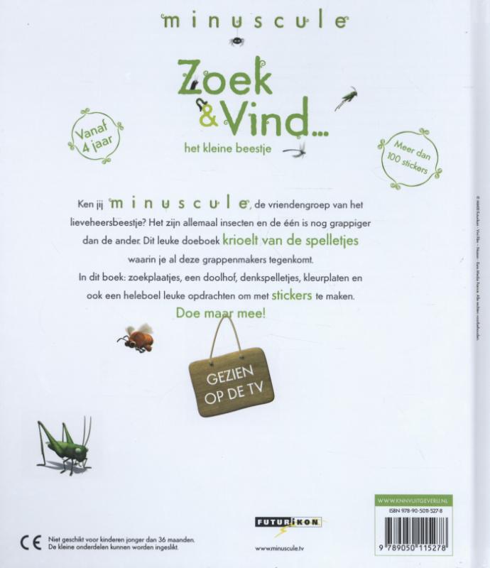 Achterkant van Minuscule zoek en vind