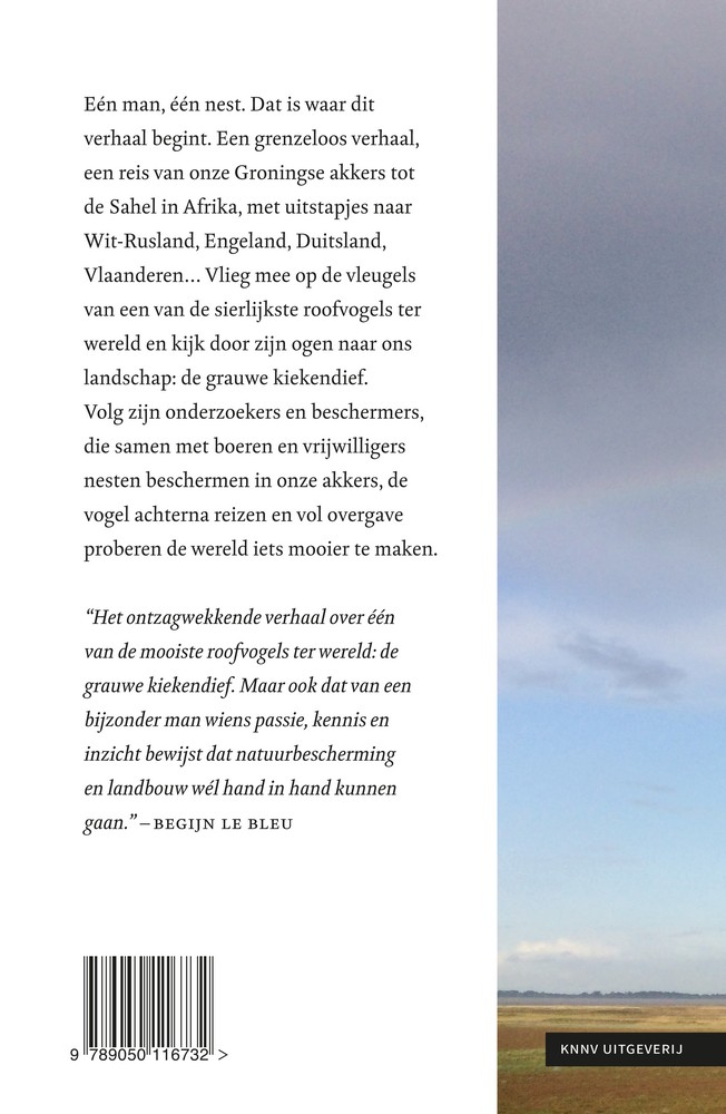 Achterkant van De man op de dijk