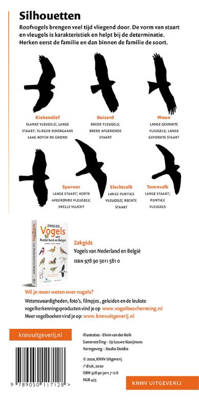 Achterkant van Set Minigids Roofvogels van Nederland en Belgie