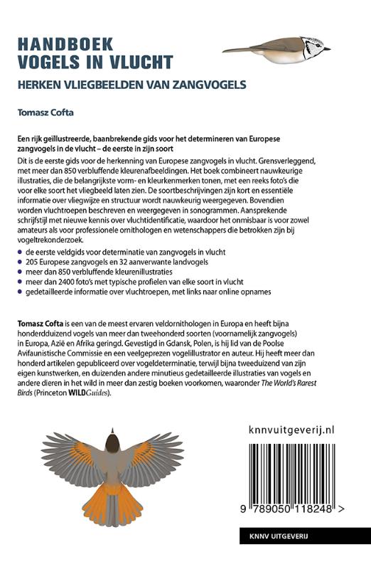 Achterkant van Handboek vogels in vlucht