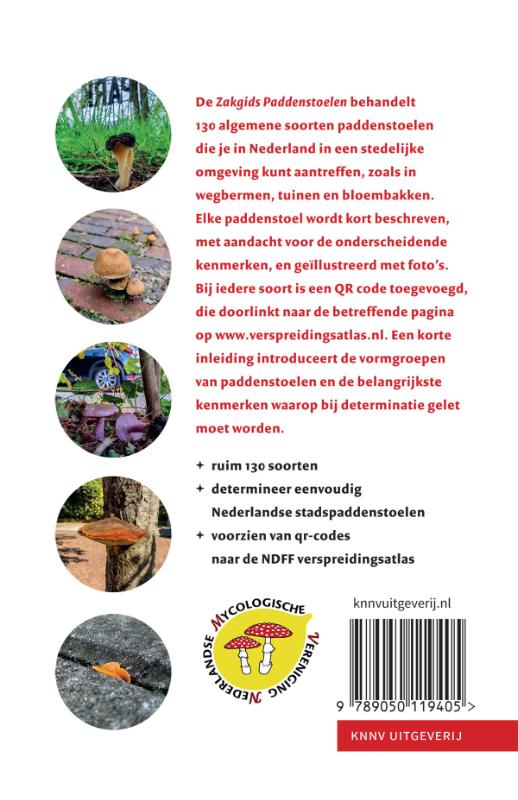Achterkant van Zakgids paddenstoelen