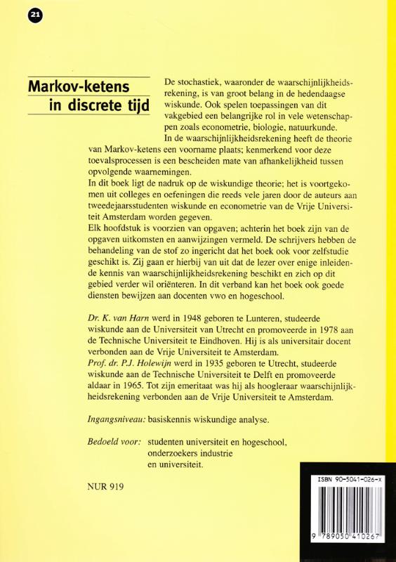 Achterkant van Markov-ketens in diskrete tijd
