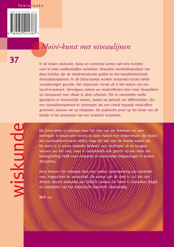 Achterkant van Moire-kunst met niveaulijnen