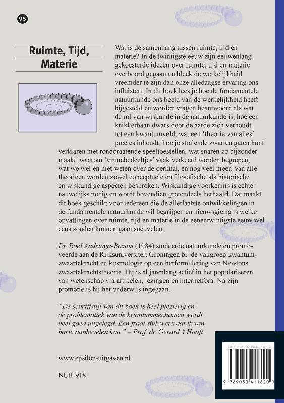 Achterkant van Ruimte, tijd, materie