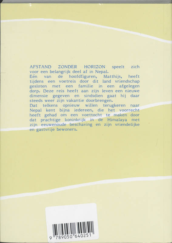Achterkant van Afstand zonder horizon