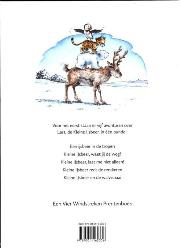 Achterkant van Kleine IJsbeer. Vijf avonturen met Lars