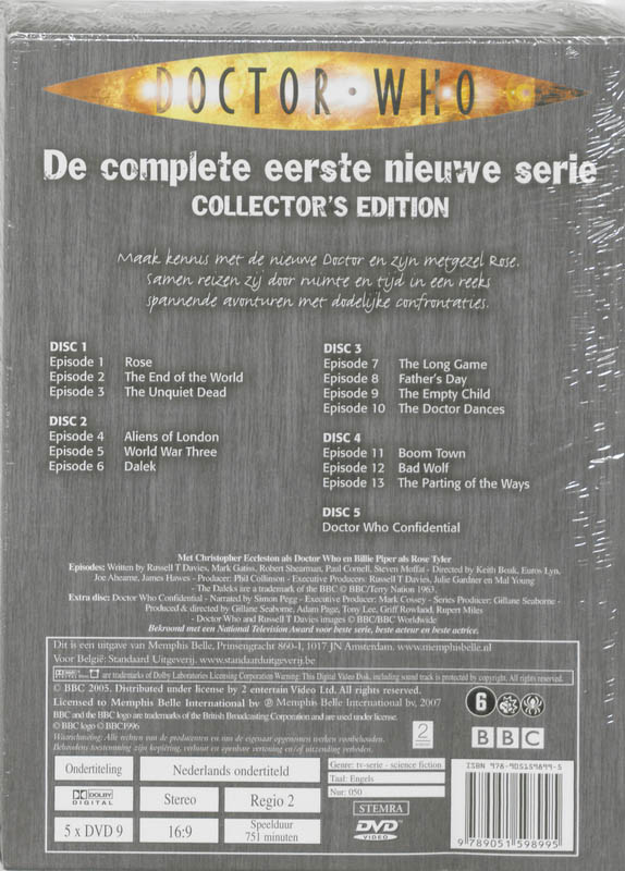 Achterkant van De complete eerste nieuwe serie