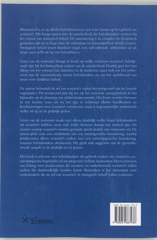 Achterkant van Leren van de toekomst