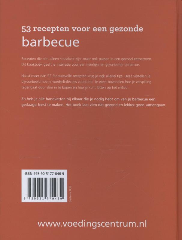 Achterkant van 53 recepten voor een gezonde barbecue