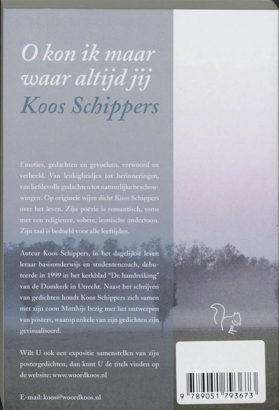 Achterkant van O kon ik maar waar altijd jij