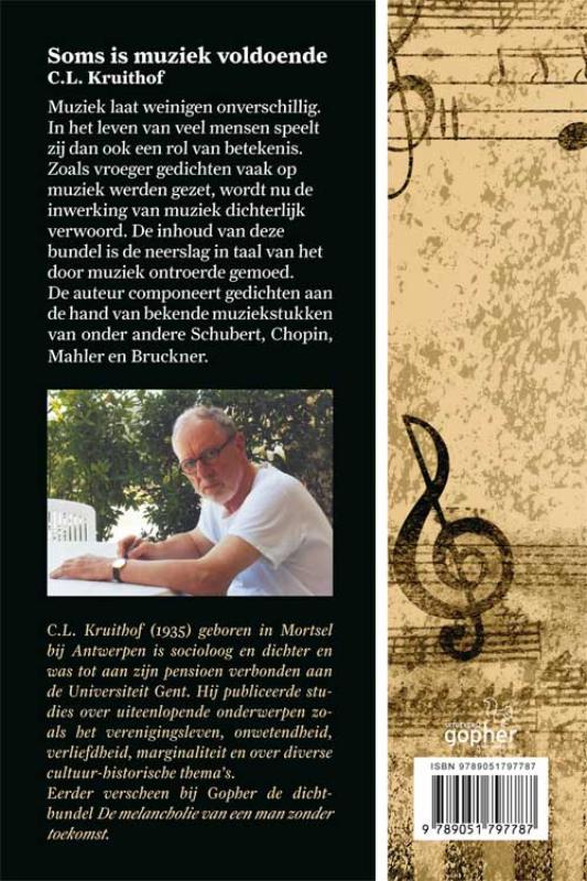 Achterkant van Soms is muziek voldoende