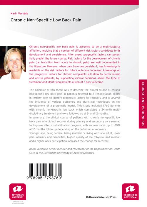 Achterkant van Chronic non-specific low back pain