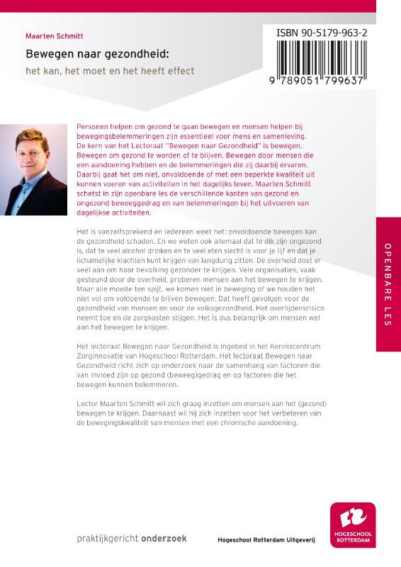 Achterkant van Bewegen naar gezondheid